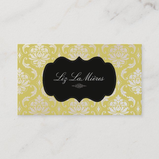 PixDezines Vendome Damask Business Card (Front)