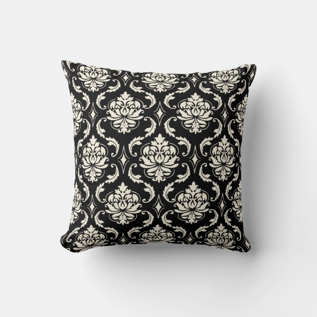 PixDezines vendome damask/diy background Throw Pillow (Front)