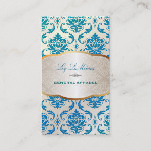 PixDezines vendome damask/peacock color Business Card