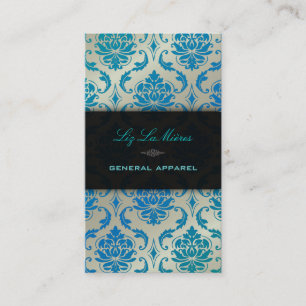 PixDezines vendome damask/peacock color Business Card