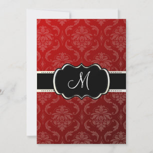 PixDezines Vendome Damask /Red, 5x7 Invitation