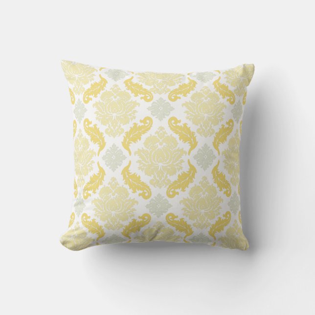 PixDezines venezia damask/diy background Throw Pillow (Front)