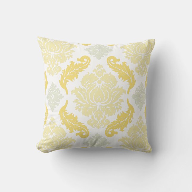 PixDezines venezia damask/diy background Throw Pillow (Front)