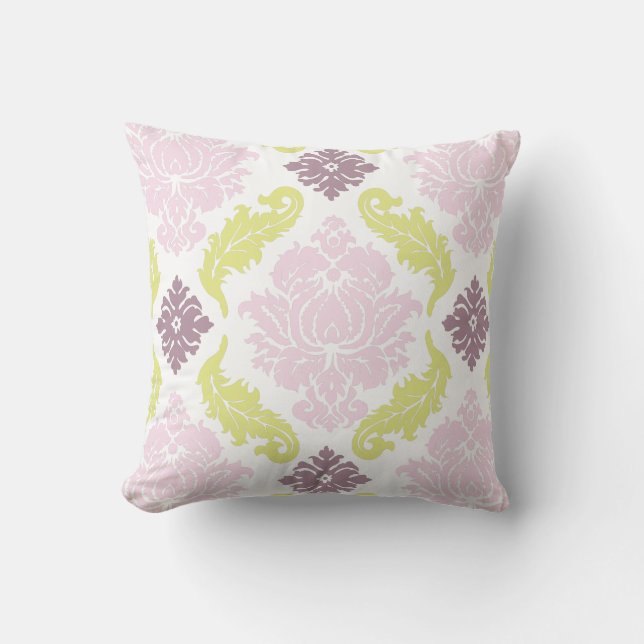 PixDezines venezia damask/diy background Throw Pillow (Front)