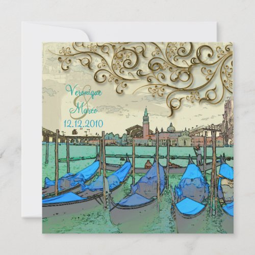 PixDezines Venezia wedding invitationsgondolas Invitation