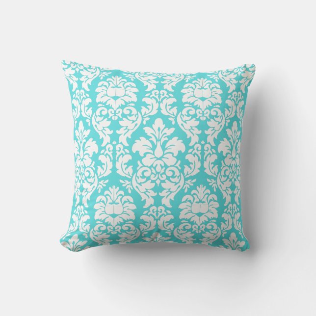 PixDezines versailles damask/diy background color Throw Pillow (Front)