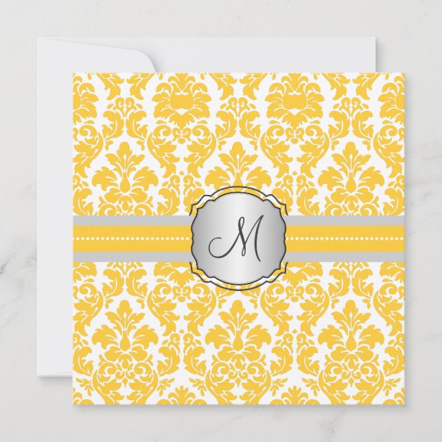 PixDezines versailles damask/diy colors Invitation (Front)