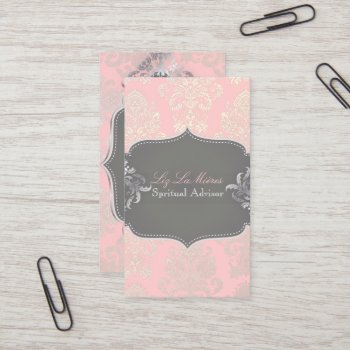 Pixdezines Victorian Damask/diy Color Business Card by Create_Business_Card at Zazzle