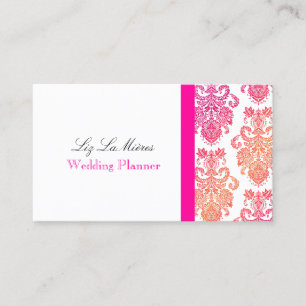 PixDezines Victorian Damask/DIY colors/sherbert Business Card