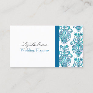 PixDezines Victorian Damask/DIY colors/teal Business Card