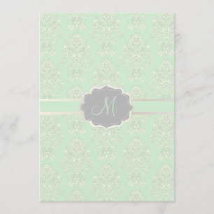 PixDezines Victorian Damask/seafoam/DIY color Invitation