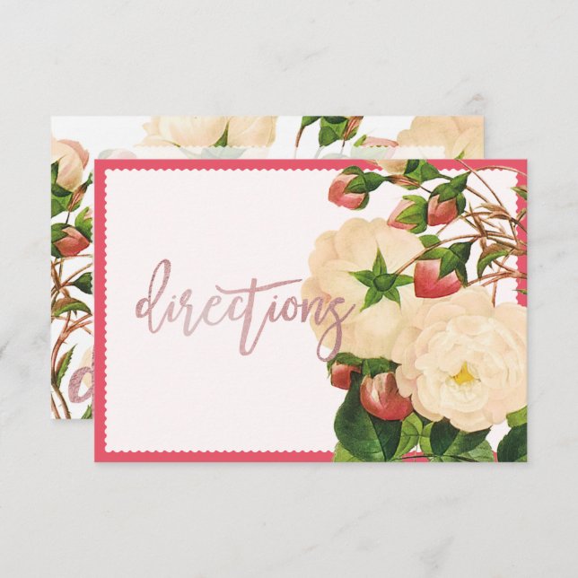 PixDezines Victorian Nivea Roses/Redoute Invitation (Front/Back)