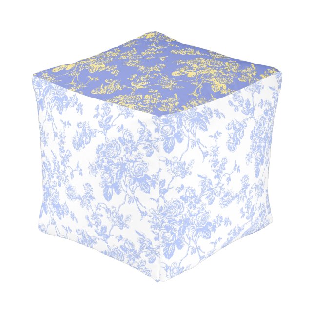 PixDezines victorian roses/DIY background Pouf (Angled Front)