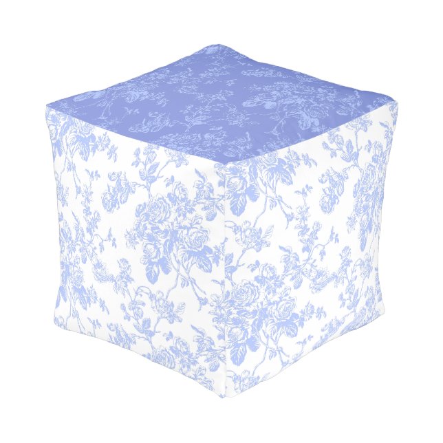 PixDezines victorian roses/DIY background Pouf (Angled Front)