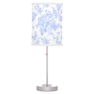 PixDezines victorian toile/blue/roses Table Lamp