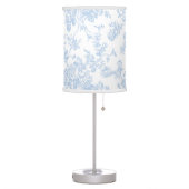 PixDezines victorian toile/blue/roses Table Lamp (Left)