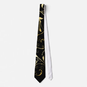 PixDezines Vine Swirls  DIY text+color Neck Tie