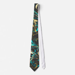 PixDezines Vine Swirls  DIY text+color Neck Tie