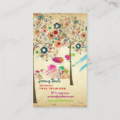 PixDezines Vintage Autumn Blooms/DIY color!! Business Card (Back)