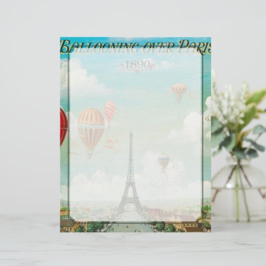 PixDezines vintage balloons/eiffel/paris (Standing Front)