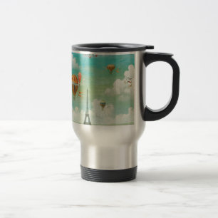 PixDezines vintage balloons/eiffel/paris Travel Mug
