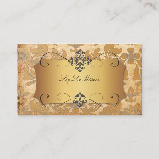 Customizable PixDezines vintage baroque damask Business Card Templates