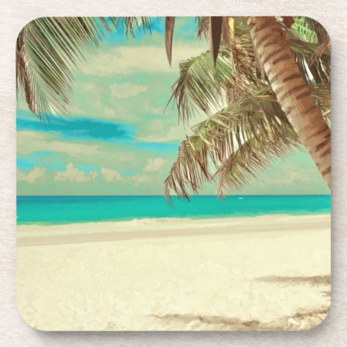 PixDezines vintage beach Coaster