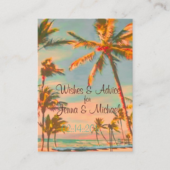 PixDezines Vintage Beach Scene Wishes + Advice (Front)