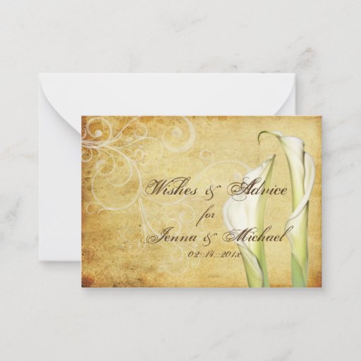 Customizable PixDezines Vintage Calla Lilies Advice Cards Business Card Templates