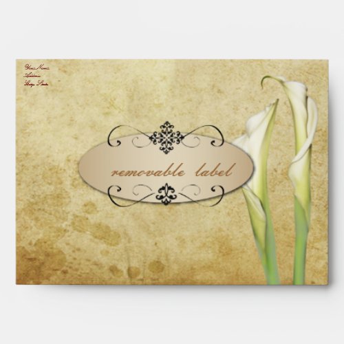 PixDezines Vintage Calla Lily envelopes