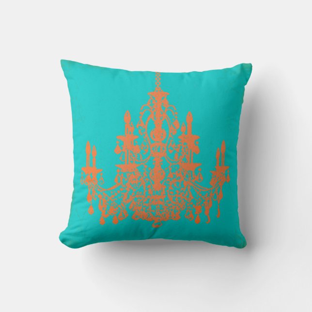 PixDezines vintage chandeliers/DIY background Throw Pillow (Front)