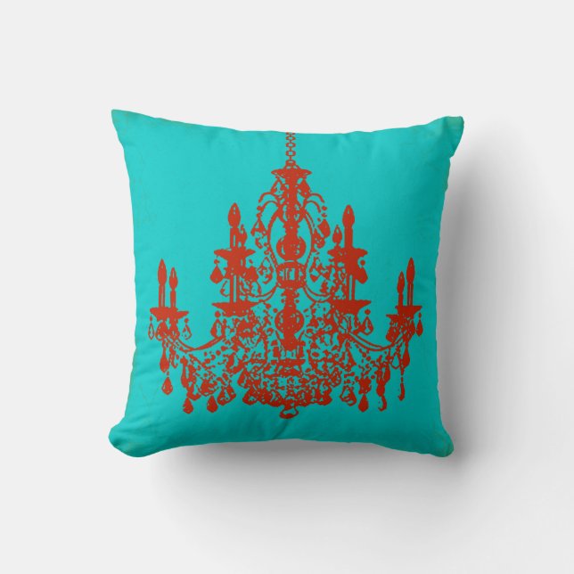 PixDezines vintage chandeliers/DIY background Throw Pillow (Front)