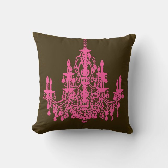 PixDezines vintage chandeliers/DIY background Throw Pillow (Front)