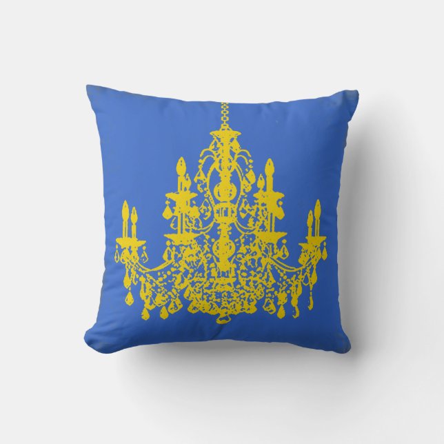 PixDezines vintage chandeliers/DIY background Throw Pillow (Front)