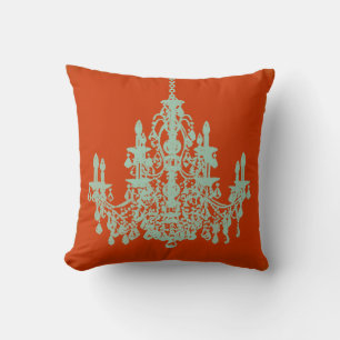 PixDezines vintage chandeliers/DIY background Throw Pillow