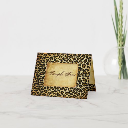 PixDezines vintage cheetahDIY fontscolor Thank You Card