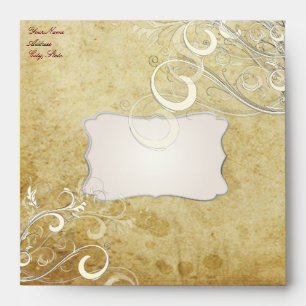 PixDezines vintage cream swirls Envelope