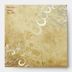 PixDezines vintage cream swirls Envelope