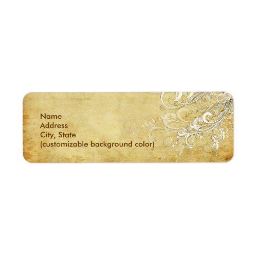 PixDezines Vintage Cream Swirls Label