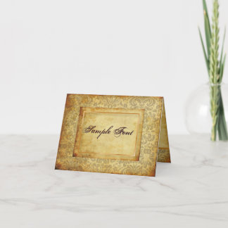 PixDezines vintage fidora damask/DIY fonts+color! Thank You Card