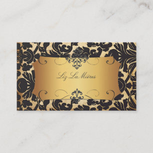PixDezines VINTAGE FLORA DAMASK/FAUX PARCHMENT Business Card