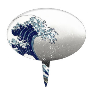 PixDezines Vintage, Great Wave, Hokusai 葛飾北斎の神奈川沖浪 Cake Topper