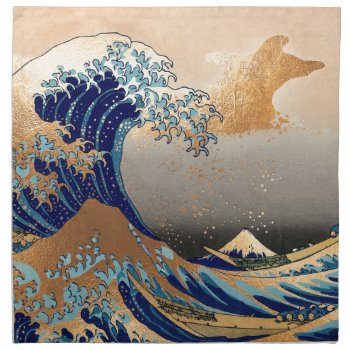 Pixdezines Vintage  Great Wave  Hokusai 葛飾北斎の神奈川沖浪 Cloth Napkin by The_Masters at Zazzle