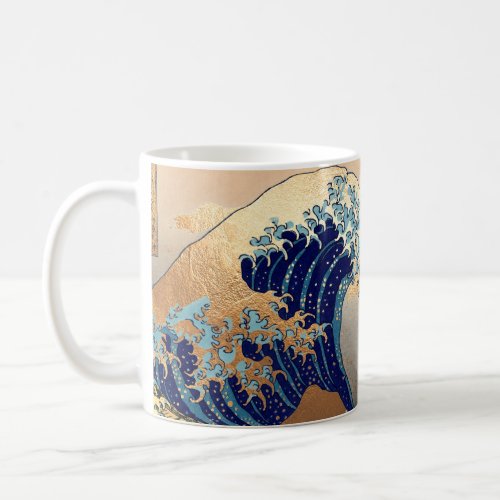 PixDezines Vintage Great Wave Hokusai 葛飾北斎の神奈川沖浪 Coffee Mug