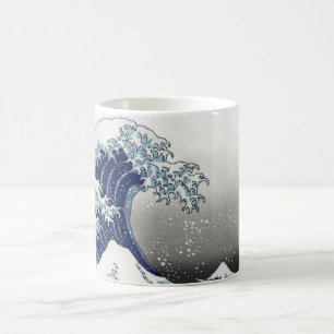PixDezines Vintage, Great Wave, Hokusai 葛飾北斎の神奈川沖浪 Coffee Mug
