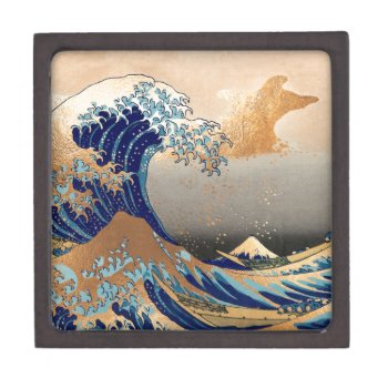 Pixdezines Vintage  Great Wave  Hokusai 葛飾北斎の神奈川沖浪 Keepsake Box by The_Masters at Zazzle