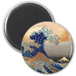 Pixdezines Vintage, Great Wave, Hokusai 葛飾北斎の神奈川沖浪 Magnet at Zazzle