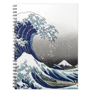 PixDezines Vintage, Great Wave, Hokusai 葛飾北斎の神奈川沖浪 Notebook