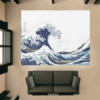 PixDezines Vintage, Great Wave, Hokusai 葛飾北斎の神奈川沖浪 Rug