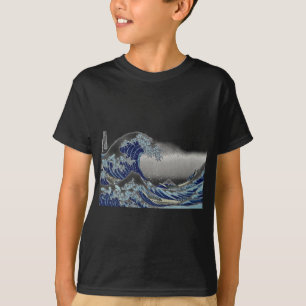 PixDezines Vintage, Great Wave, Hokusai 葛飾北斎の神奈川沖浪 T-Shirt